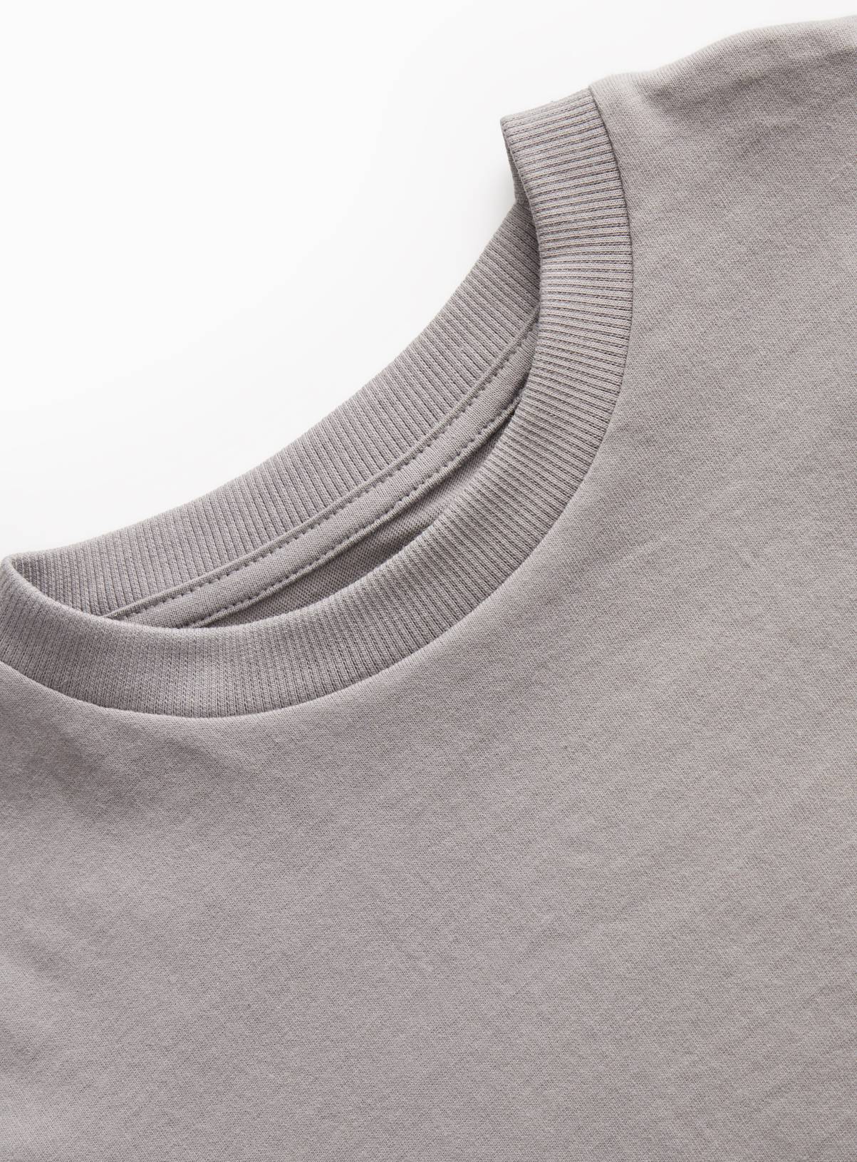 Mid Grey Plain T-Shirt 9 years - Image 2